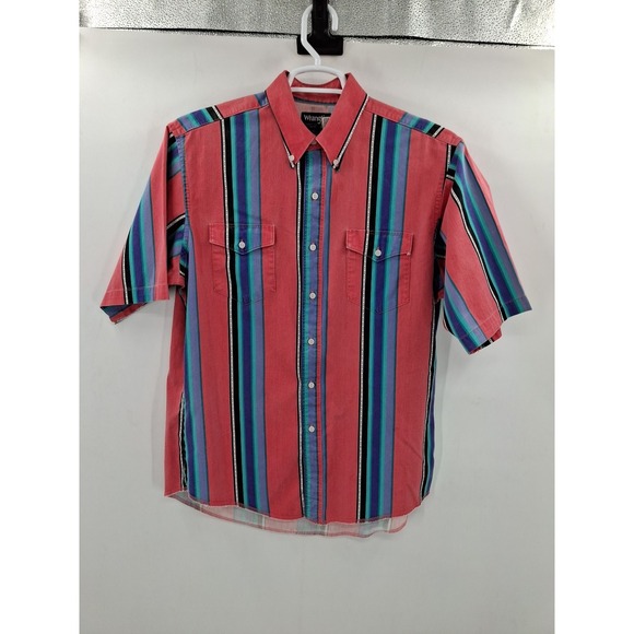 Vintage Wrangler Western Cowboy Cut Button Up Shirt Size 16‎ 1/2